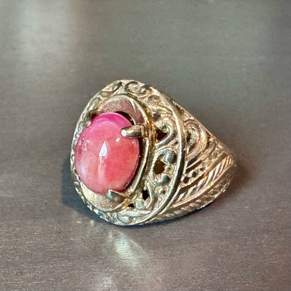 Vintage, Handmade, Red Star Ruby Ring - image 8